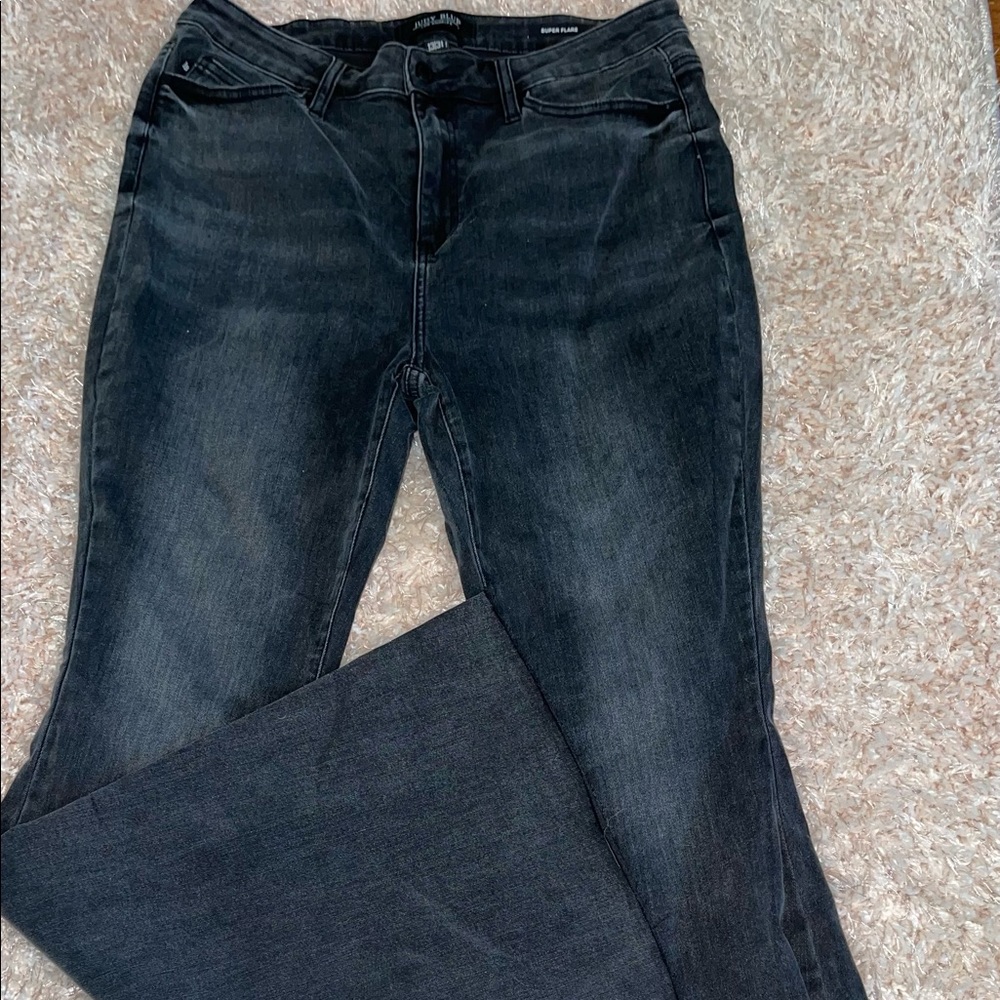 Black Acid Wash Super Flares!!! Judy Blue